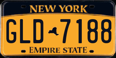 NY license plate GLD7188