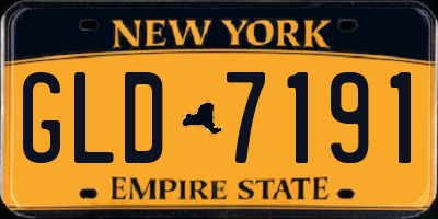 NY license plate GLD7191