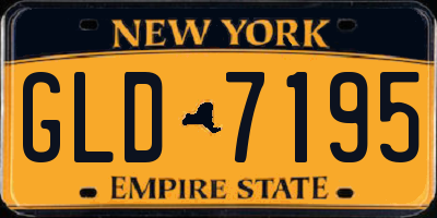 NY license plate GLD7195