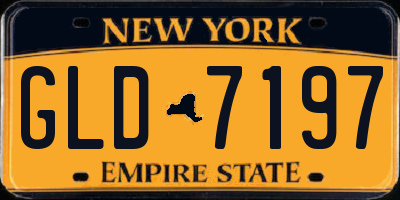 NY license plate GLD7197