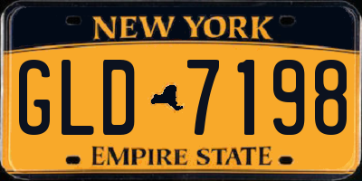 NY license plate GLD7198