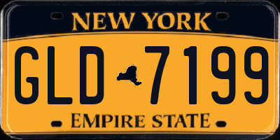 NY license plate GLD7199