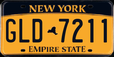 NY license plate GLD7211