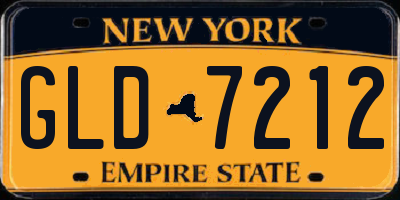 NY license plate GLD7212