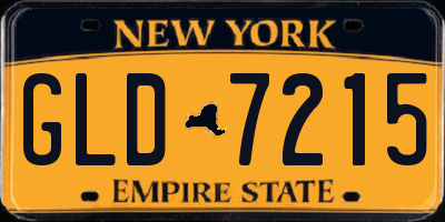 NY license plate GLD7215