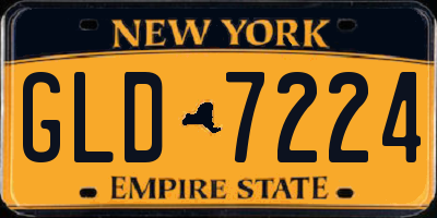 NY license plate GLD7224