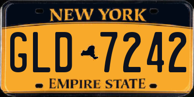 NY license plate GLD7242