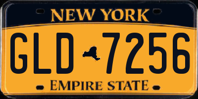 NY license plate GLD7256
