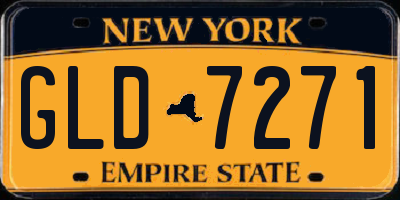 NY license plate GLD7271