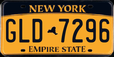 NY license plate GLD7296