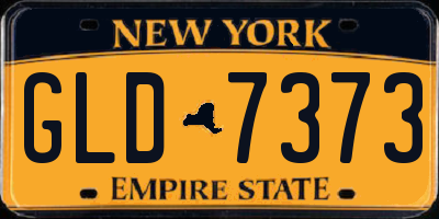 NY license plate GLD7373