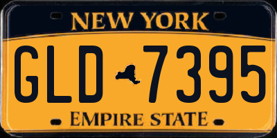 NY license plate GLD7395