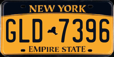 NY license plate GLD7396