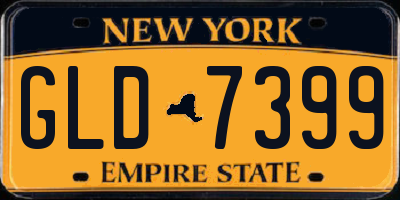 NY license plate GLD7399