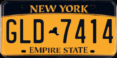 NY license plate GLD7414