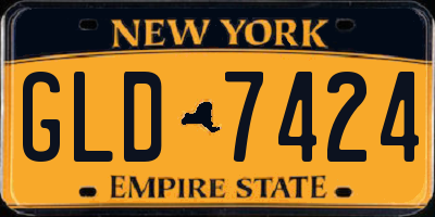 NY license plate GLD7424