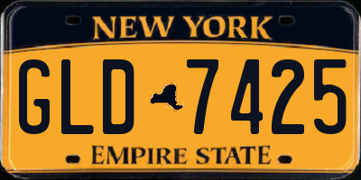NY license plate GLD7425