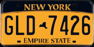 NY license plate GLD7426
