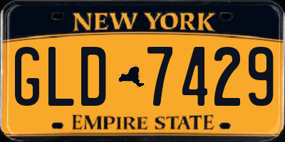 NY license plate GLD7429