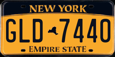 NY license plate GLD7440