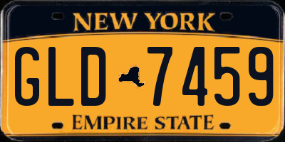 NY license plate GLD7459