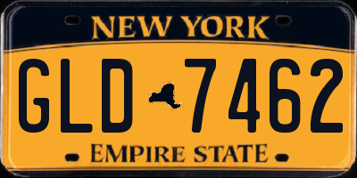 NY license plate GLD7462