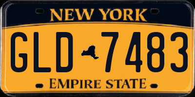 NY license plate GLD7483