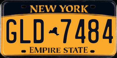 NY license plate GLD7484