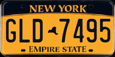 NY license plate GLD7495
