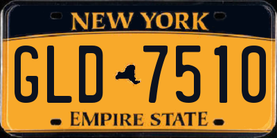 NY license plate GLD7510
