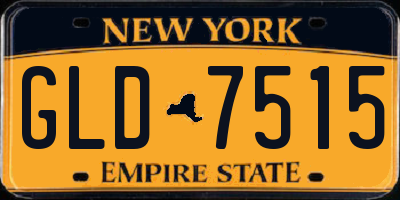 NY license plate GLD7515