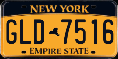 NY license plate GLD7516