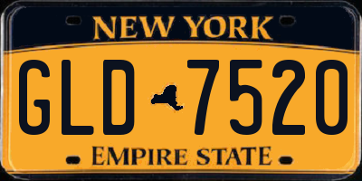 NY license plate GLD7520