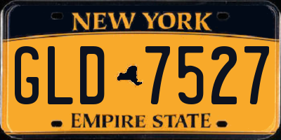 NY license plate GLD7527