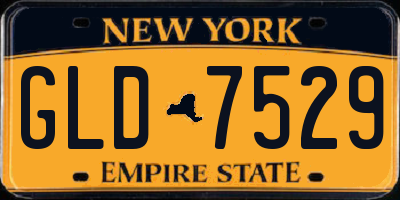 NY license plate GLD7529