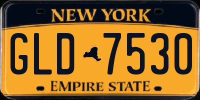 NY license plate GLD7530