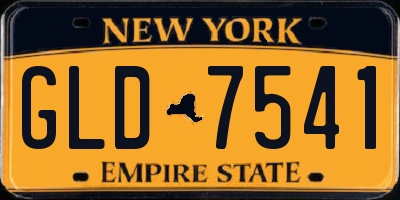 NY license plate GLD7541