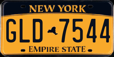 NY license plate GLD7544