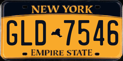 NY license plate GLD7546