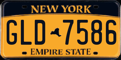 NY license plate GLD7586