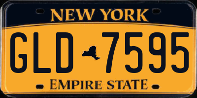 NY license plate GLD7595