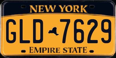 NY license plate GLD7629