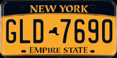 NY license plate GLD7690