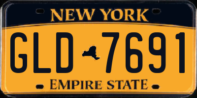 NY license plate GLD7691