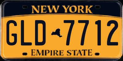 NY license plate GLD7712
