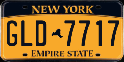 NY license plate GLD7717