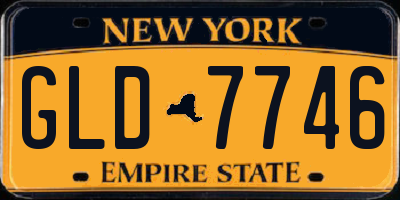 NY license plate GLD7746
