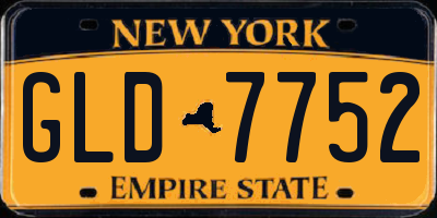 NY license plate GLD7752