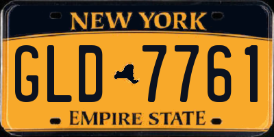 NY license plate GLD7761