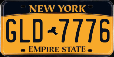 NY license plate GLD7776